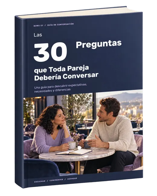 Mockup de Las 30 Preguntas que Toda Pareja Debería Conversar